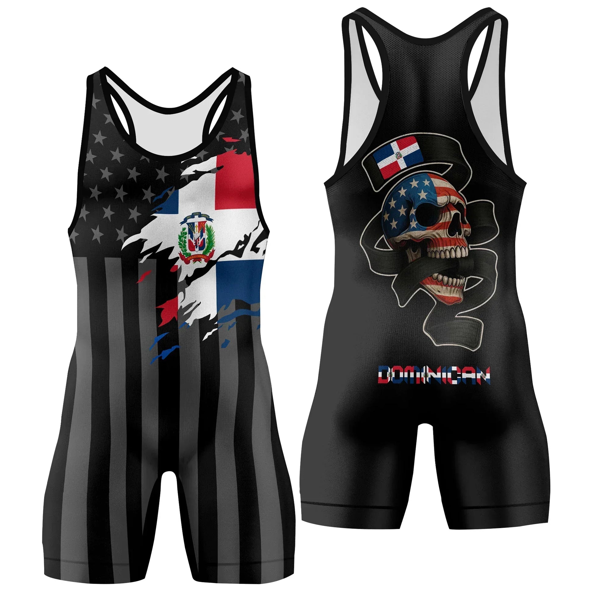 Dominican Phantom Division Wrestling Singlet