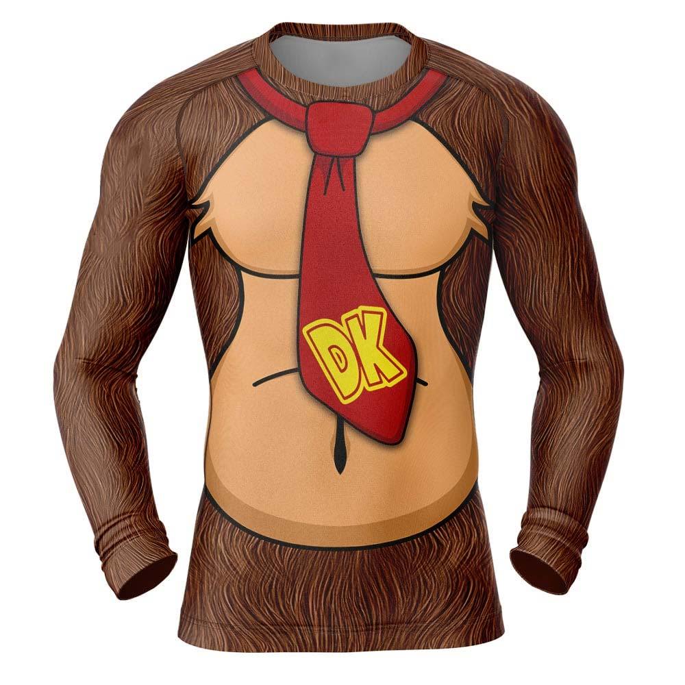 Donkey Kong Cosplay Long Sleeve Rash Guard