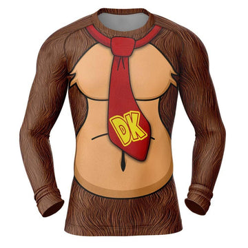 Donkey Kong Cosplay Long Sleeve Rash Guard