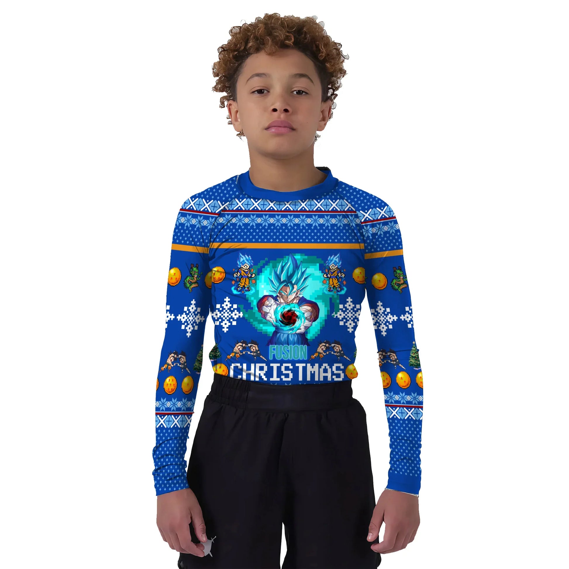 Dragon Ball Fusion Christmas Kids Rash Guard