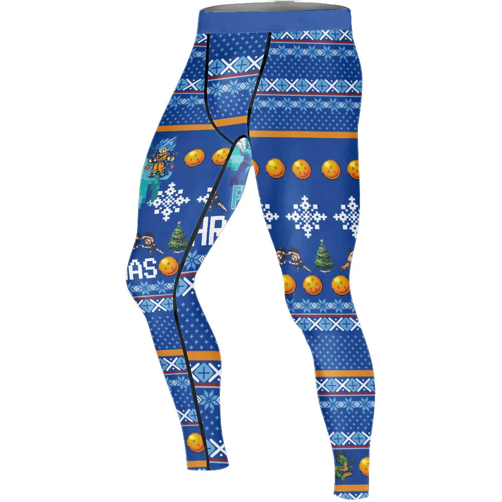 Dragon Ball Fusion Christmas Men's Compression Leggings