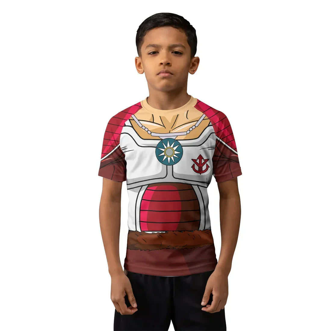 Dragon Ball King Vegeta Armor Kids Rash Guard