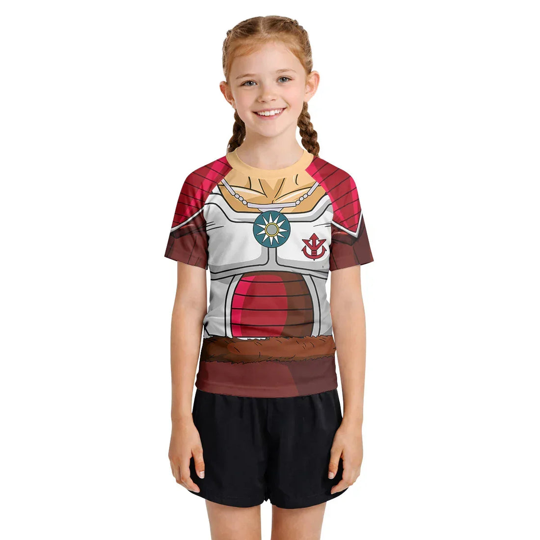 Dragon Ball King Vegeta Armor Kids Rash Guard