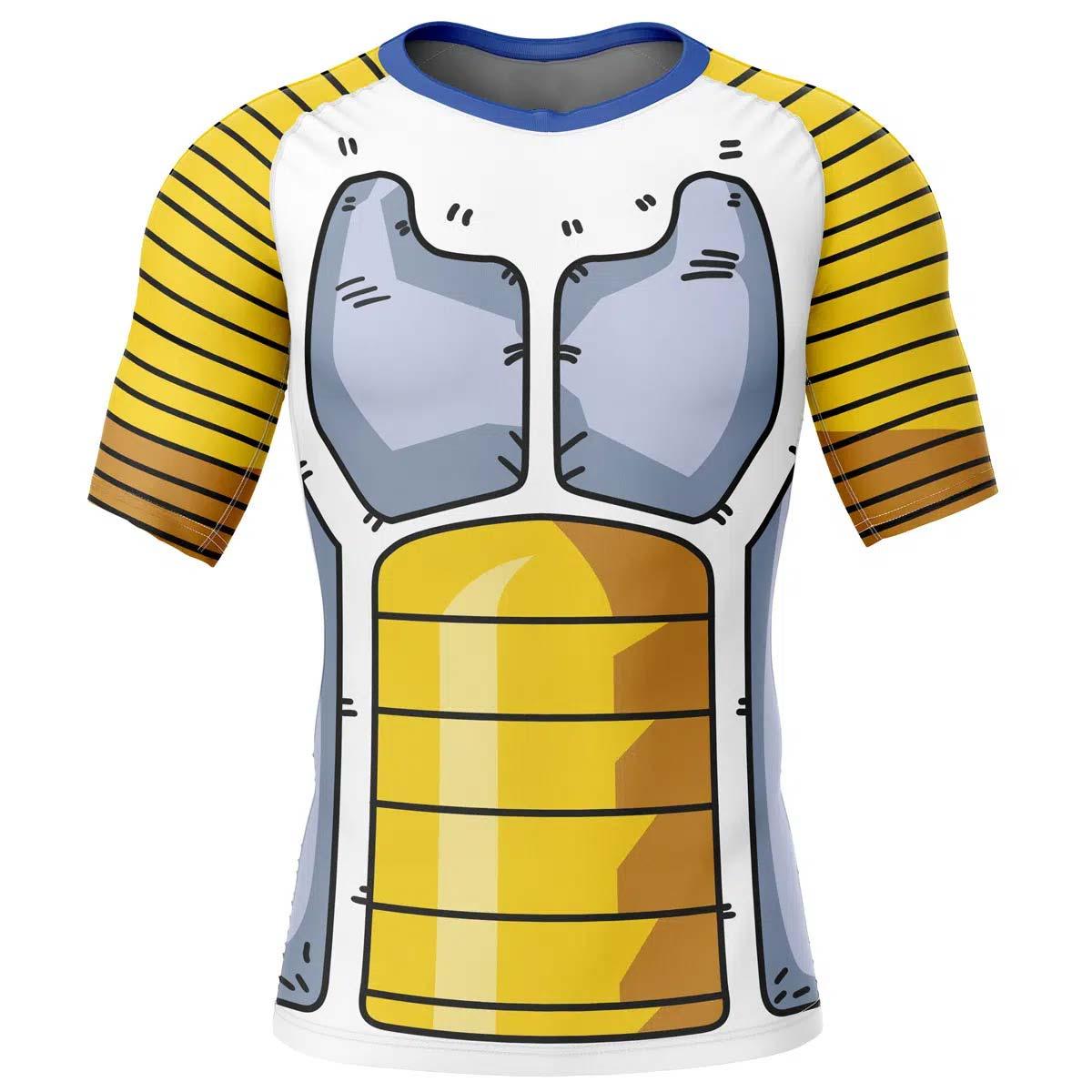 Dragon Ball Saiyan Armor Short Sleeve Rash Guard