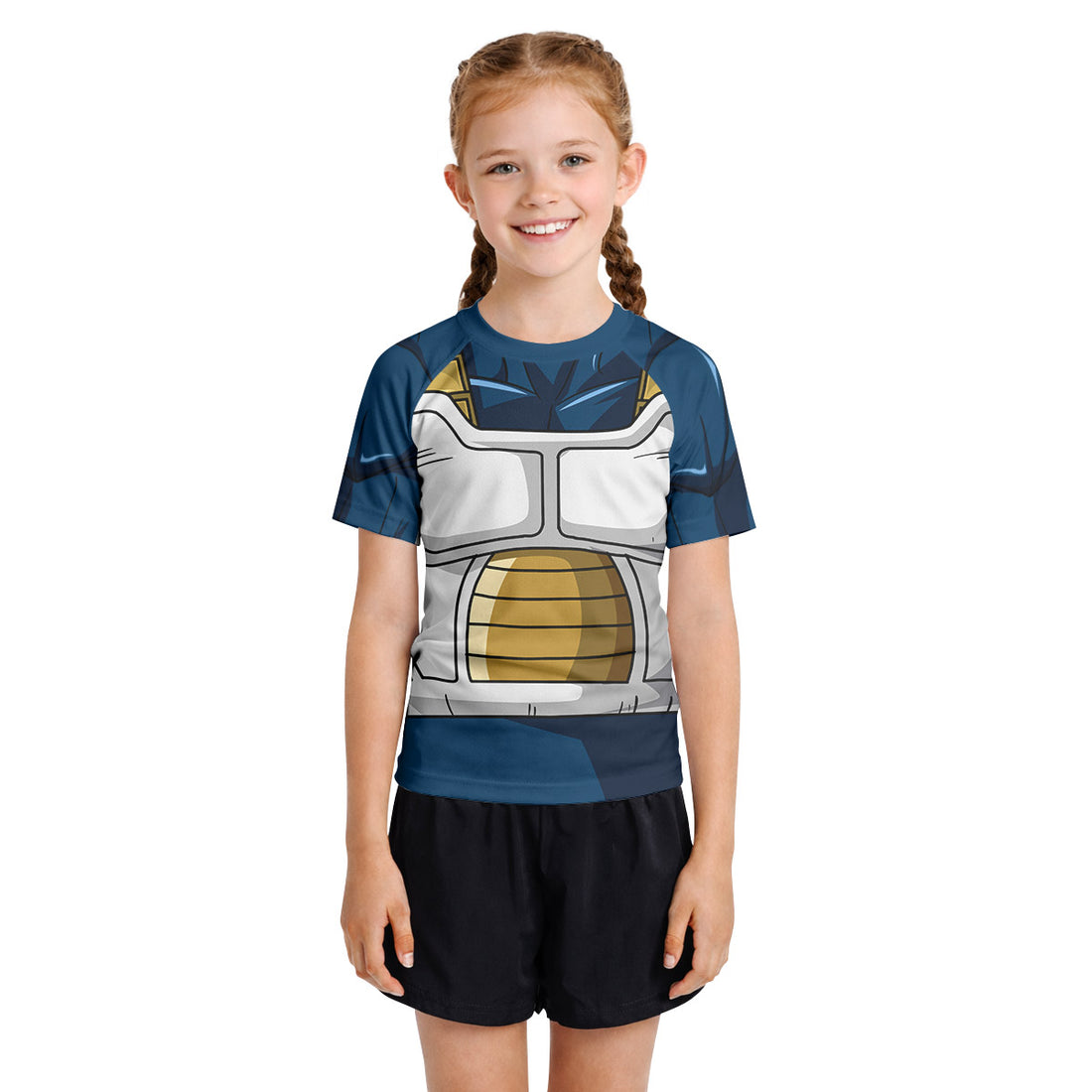 Dragon Ball Vegeta Saiyan Armor Kids Rash Guard