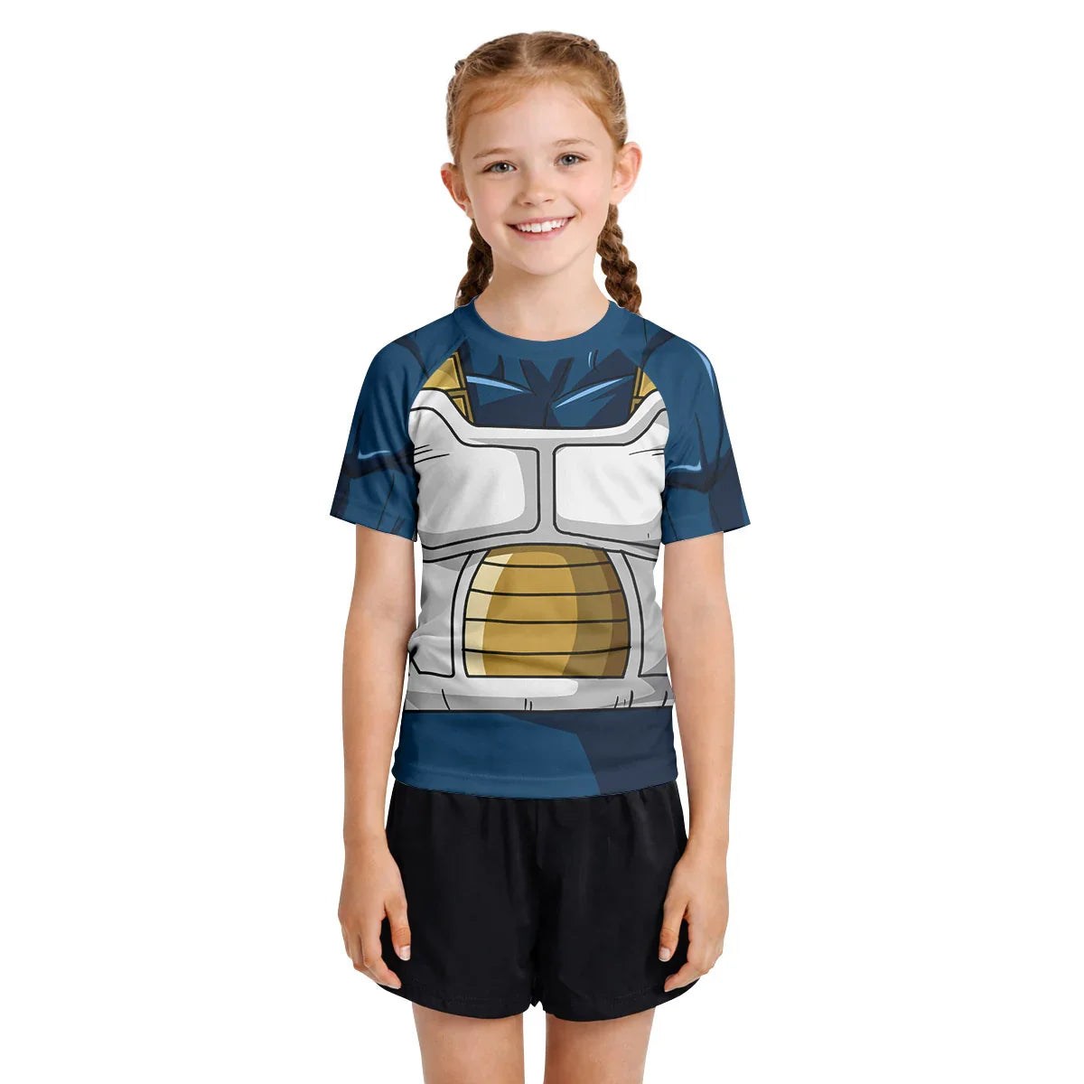 Dragon Ball Vegeta Saiyan Armor Kids Rash Guard