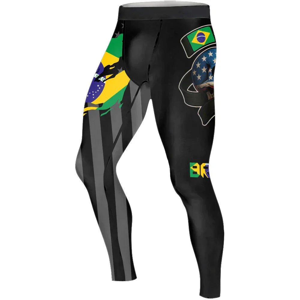 Dual Nation Warrior Men's Compression Leggings