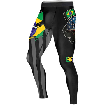 Dual Nation Warrior Men's Compression Leggings