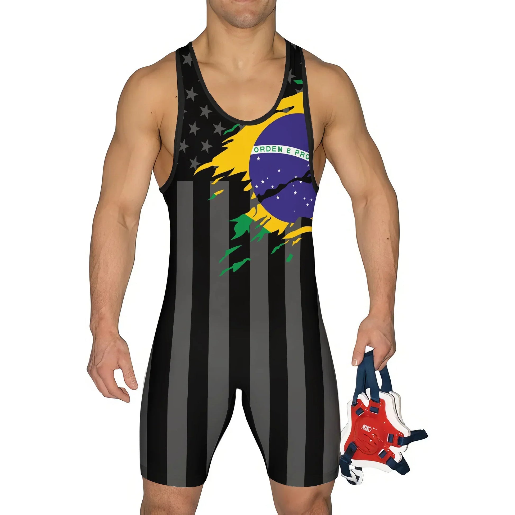 Dual Nation Warrior Wrestling Singlet