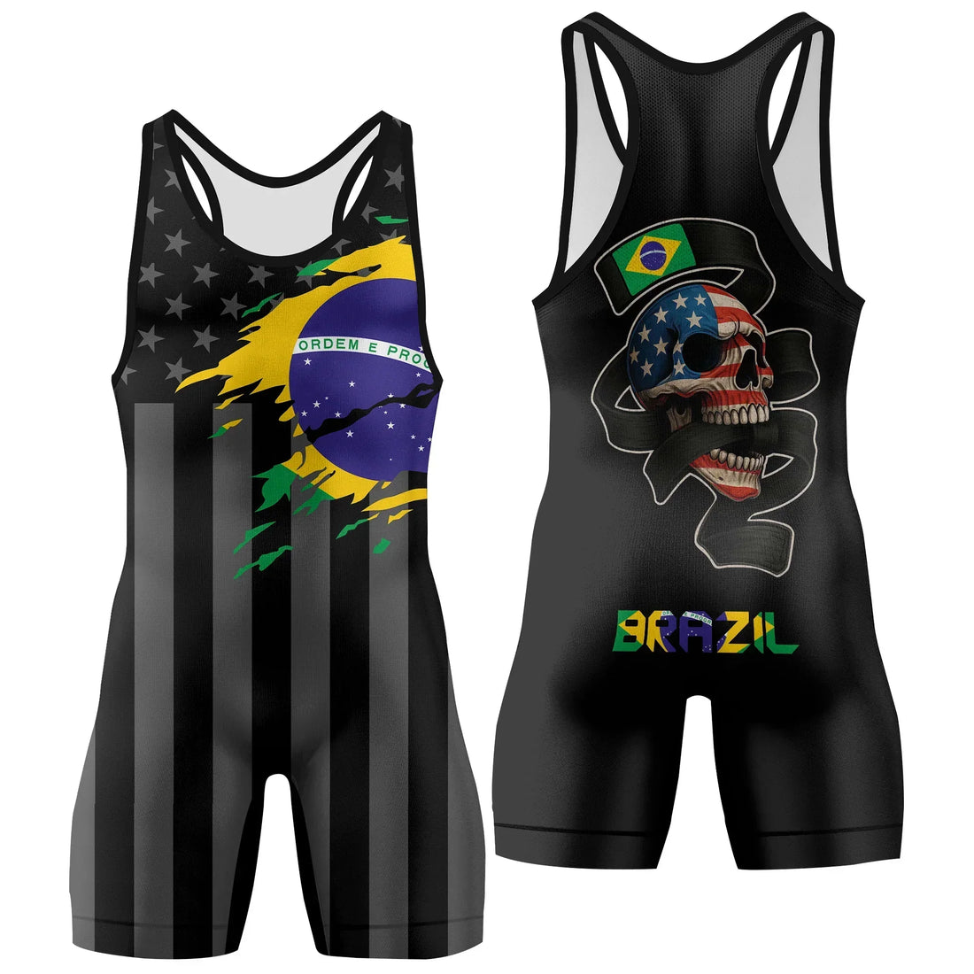 Dual Nation Warrior Wrestling Singlet