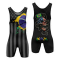 Dual Nation Warrior Wrestling Singlet