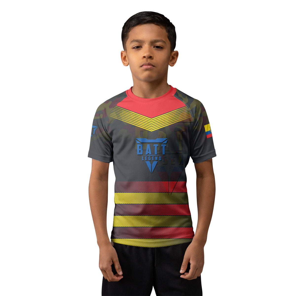 Ecuador Skull Fighter Kids Rash Guard