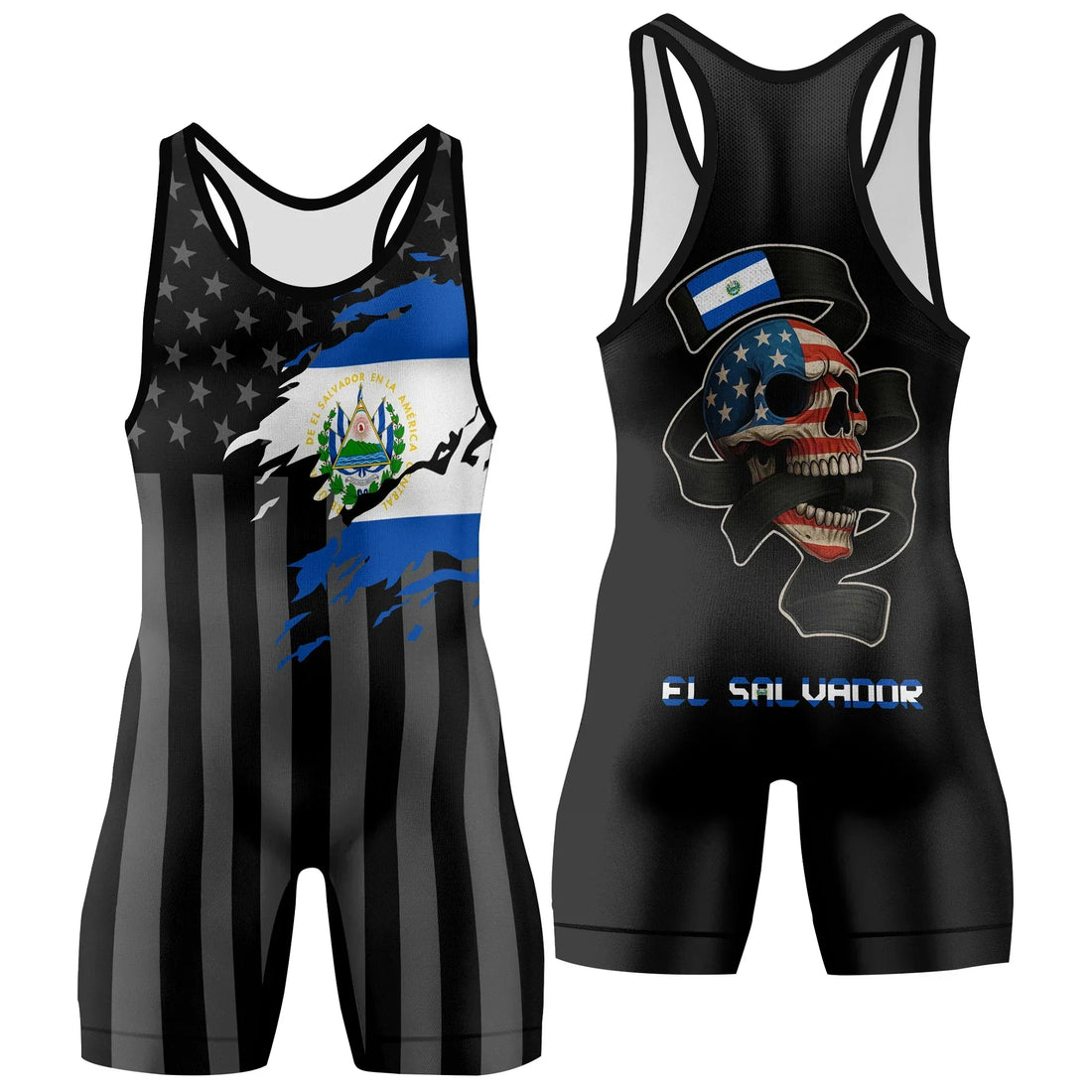 El Salvador Phantom Division Wrestling Singlet