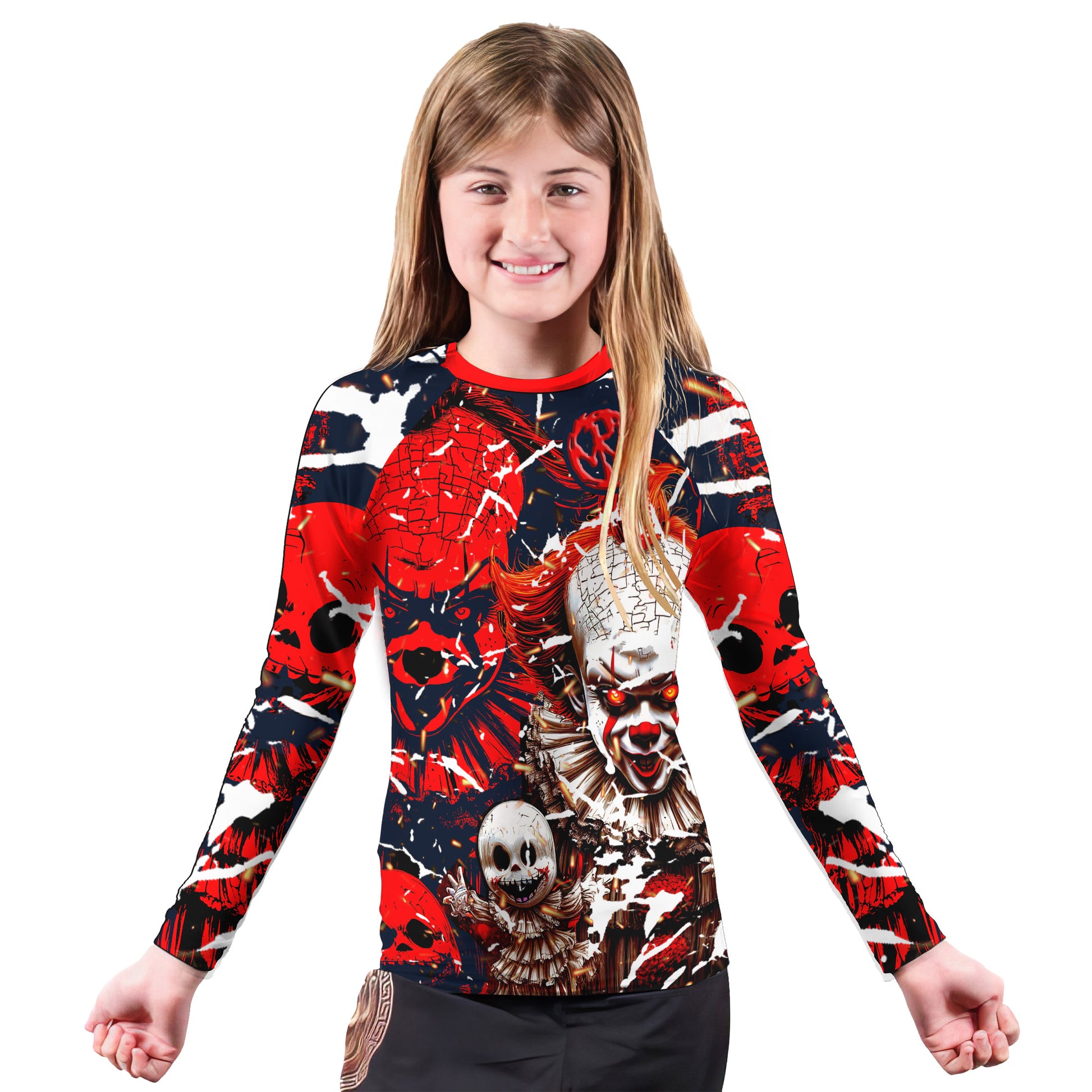 Evil Clown Pennywise Kids Rash Guard