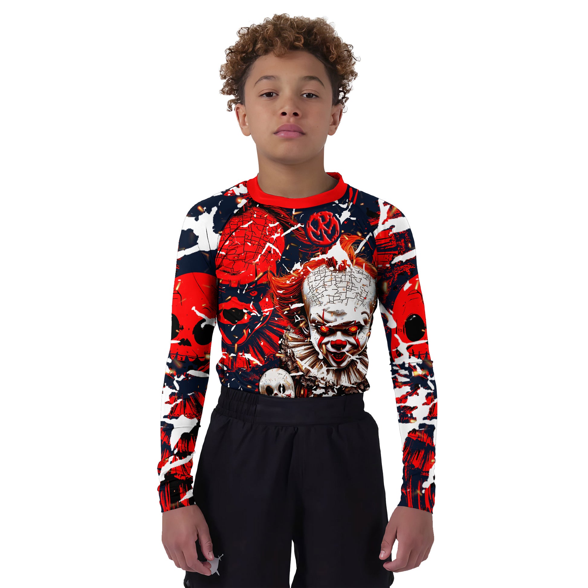 Evil Clown Pennywise Kids Rash Guard
