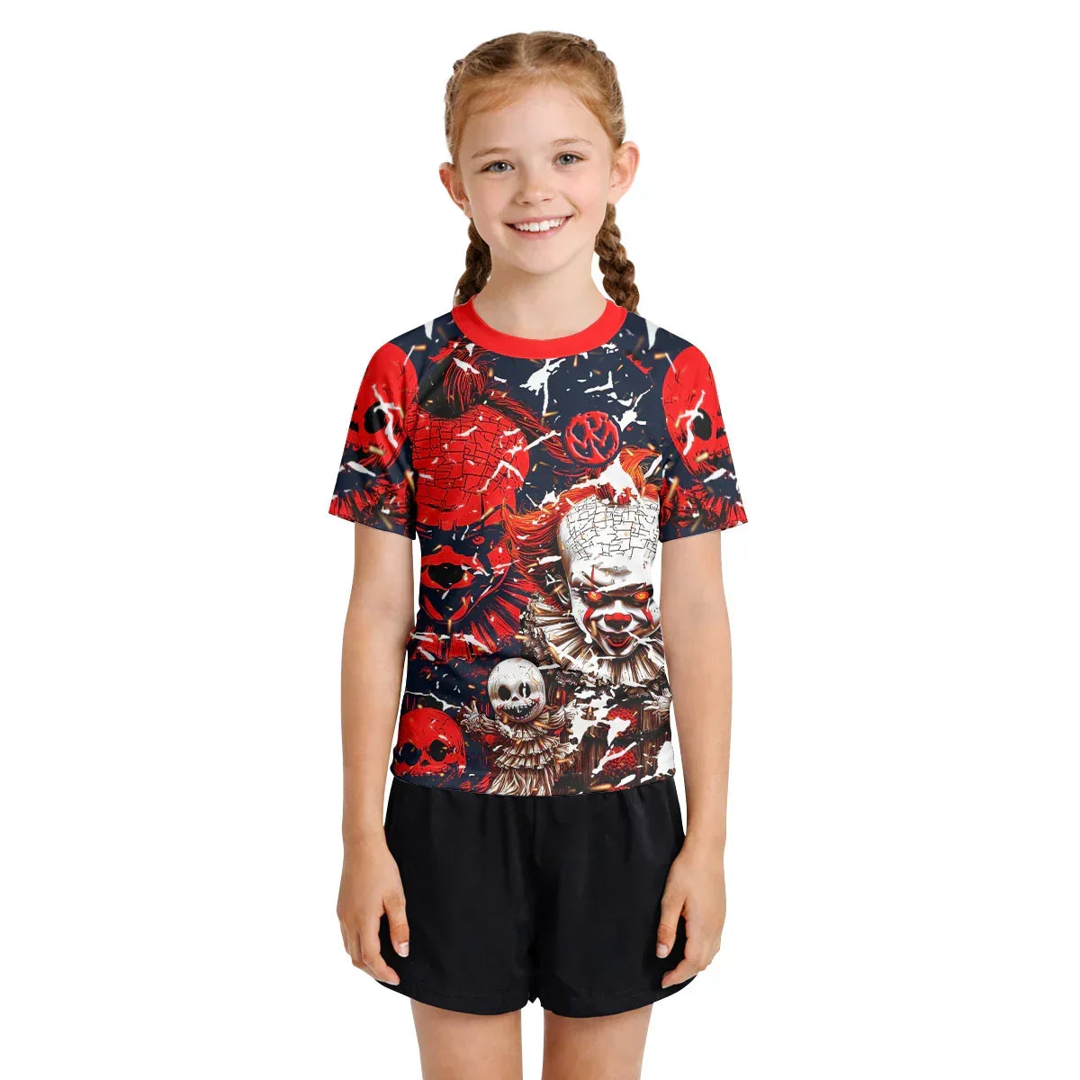 Evil Clown Pennywise Kids Rash Guard