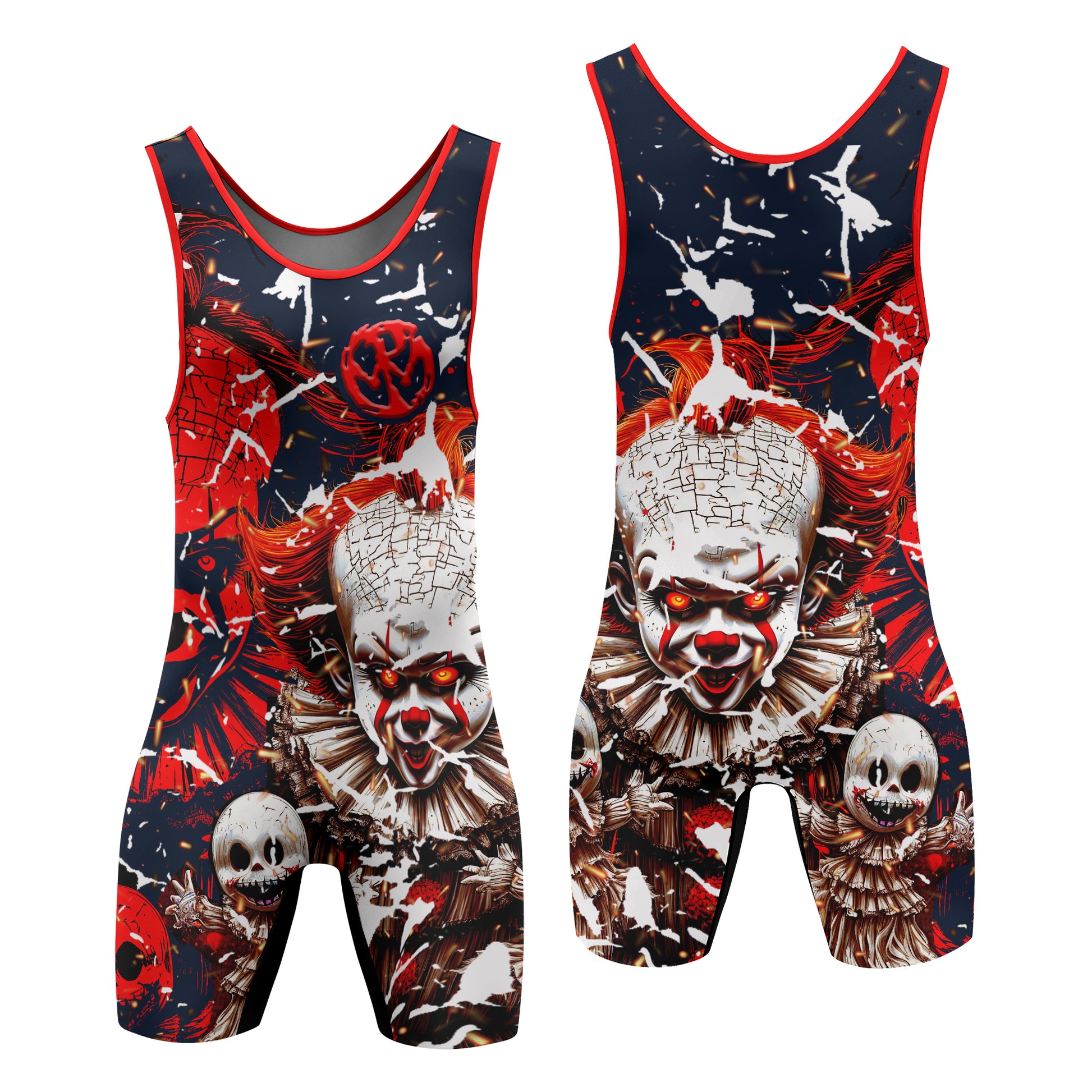 Evil Clown Pennywise Wrestling Singlet