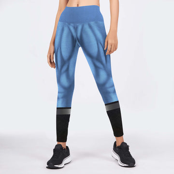 Fantastic Four Black Blue Leggings