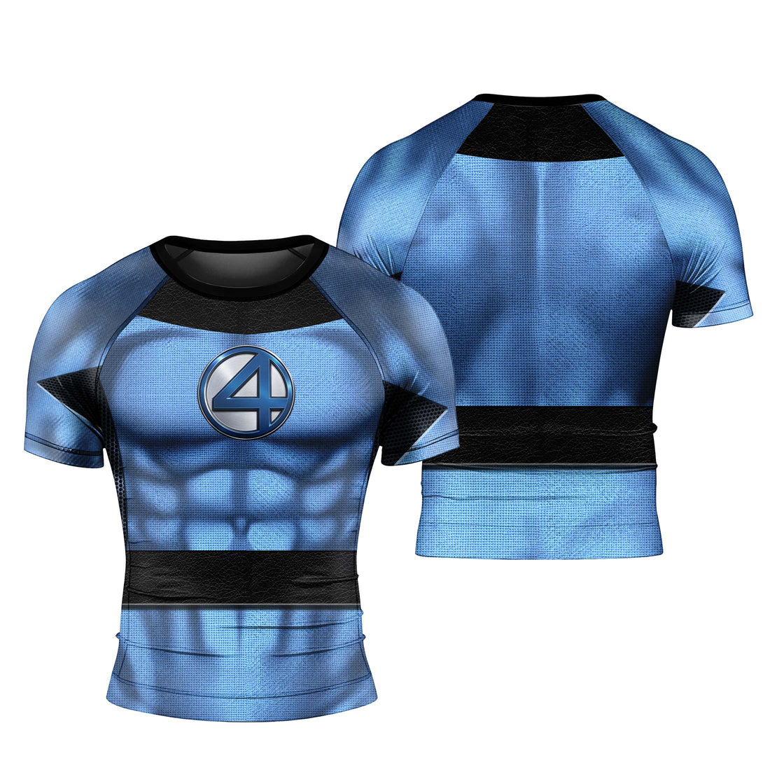 Fantastic Four Black Blue Rash Guard