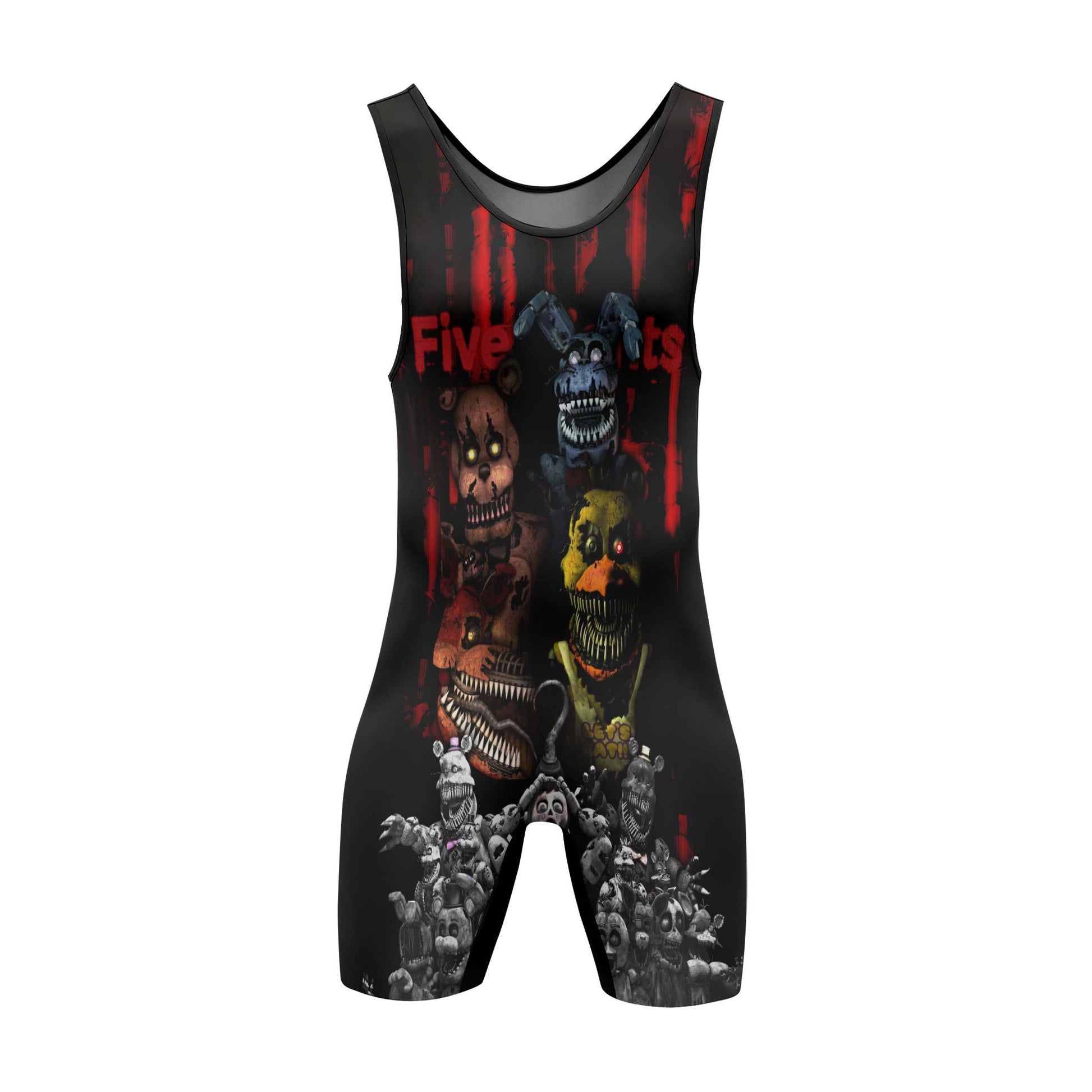 Five Nights at Freddy's Terror Crew Wrestling Singlet