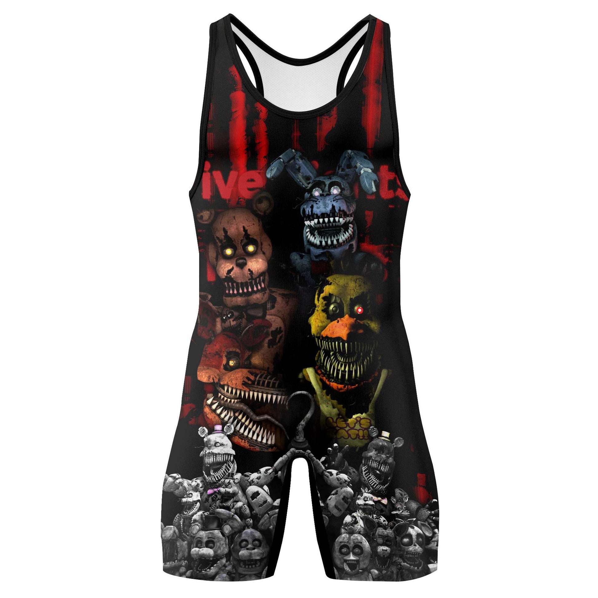 Five Nights at Freddy's Terror Crew Wrestling Singlet