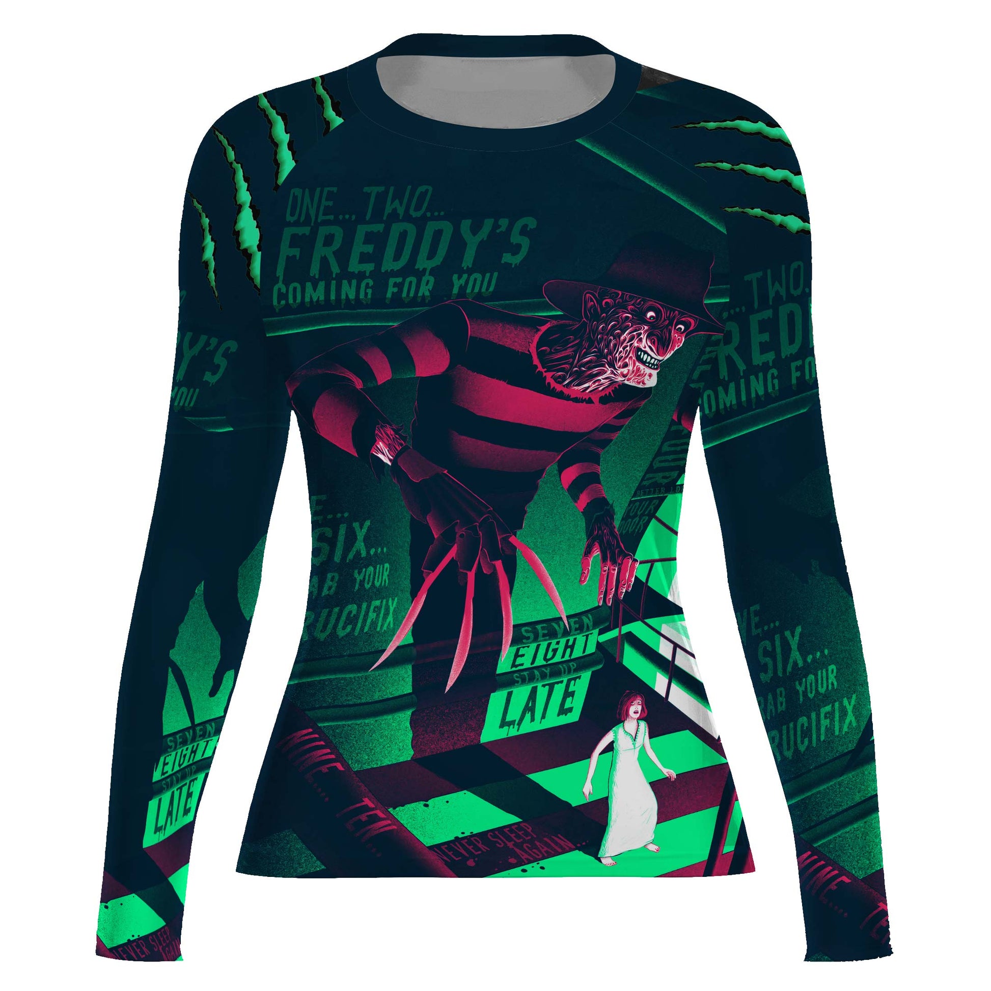 Freddy Krueger Coming Rash Guard