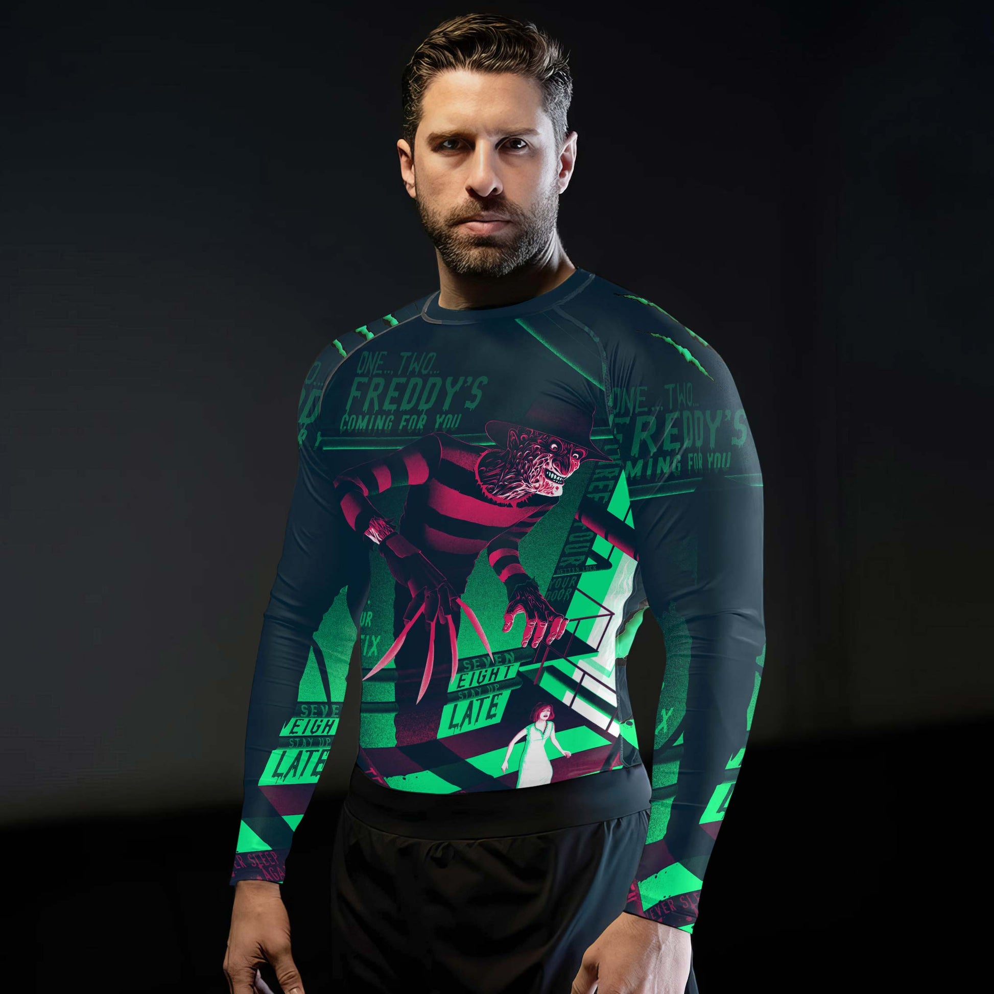 Freddy Krueger Coming Rash Guard