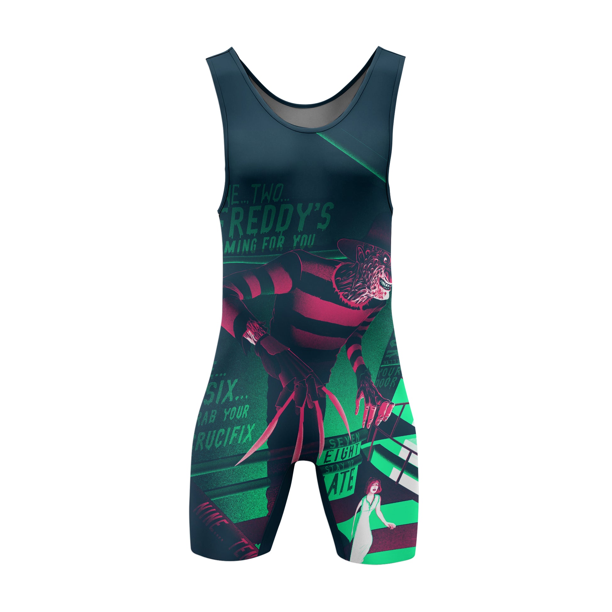 Freddy Krueger Coming Wrestling Singlet
