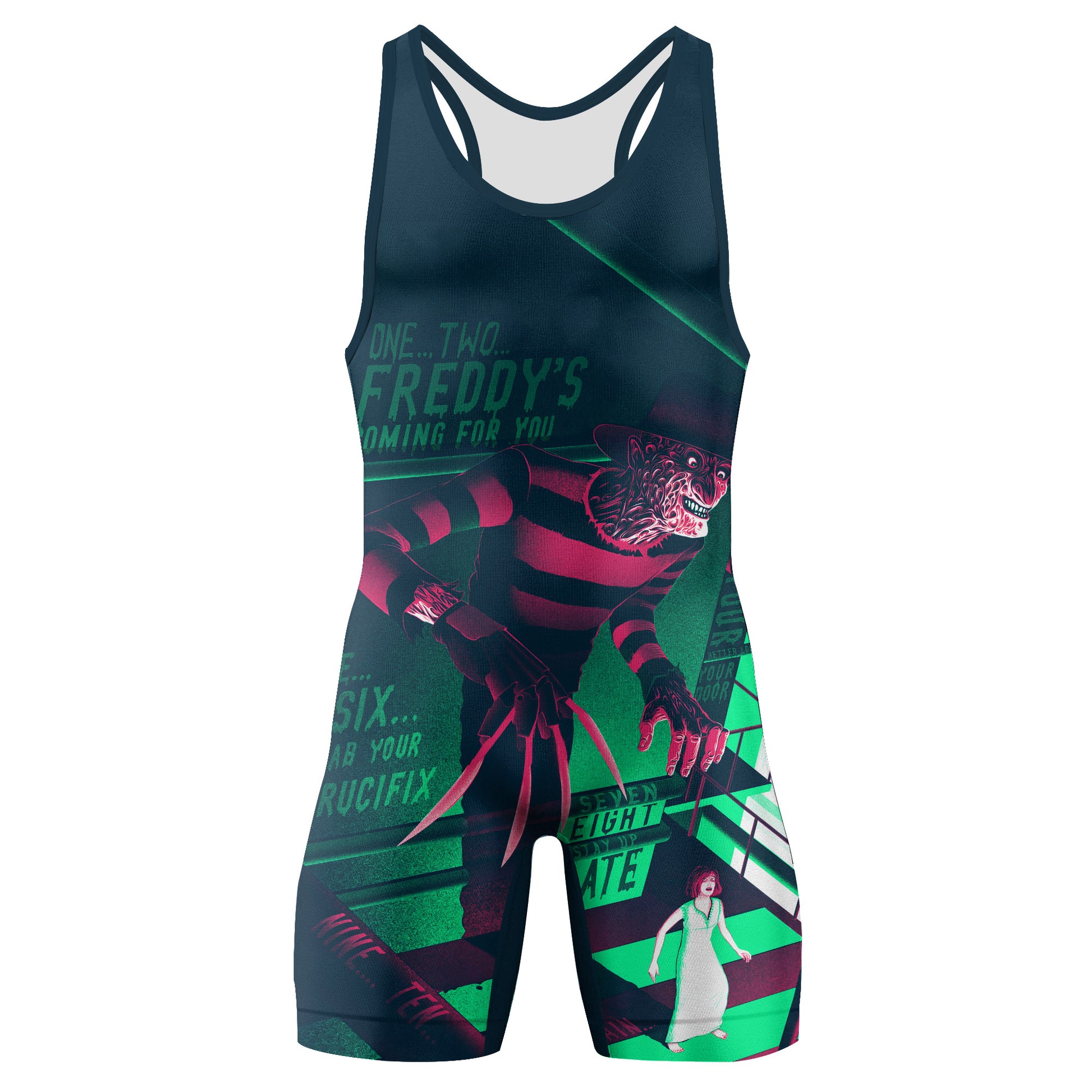 Freddy Krueger Coming Wrestling Singlet