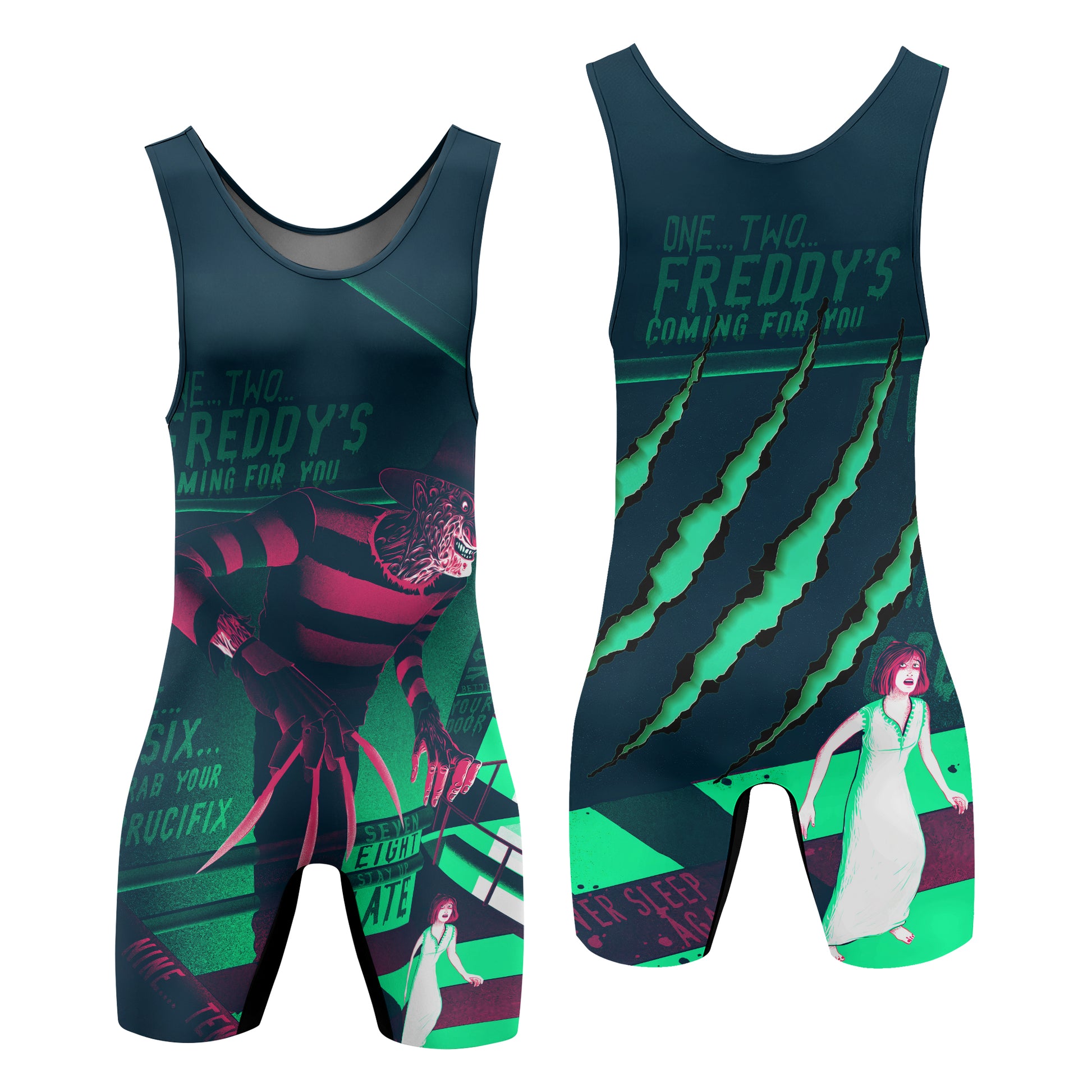 Freddy Krueger Coming Wrestling Singlet