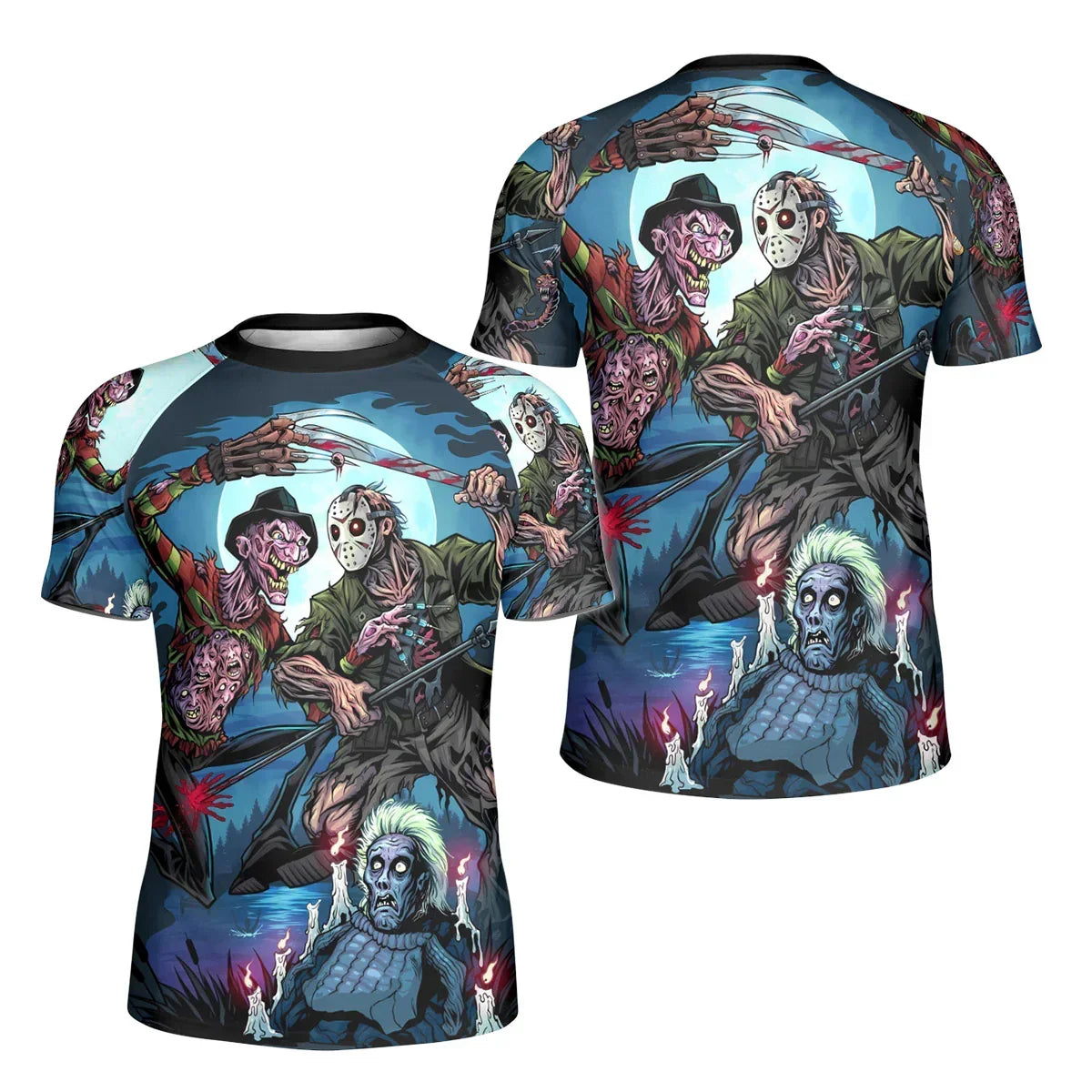 Freddy vs Jason Kids Rash Guard