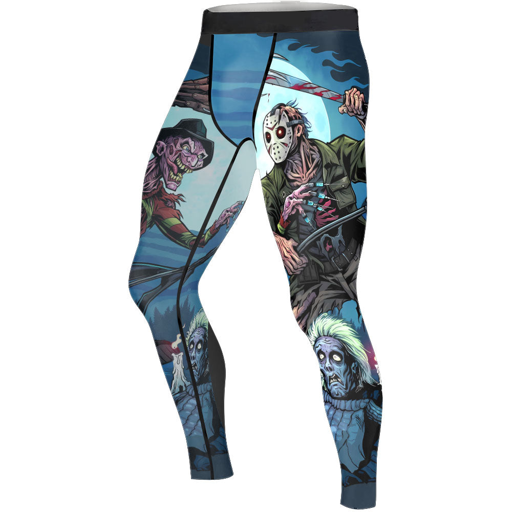 Freddy vs Jason Men's Compression Leggings
