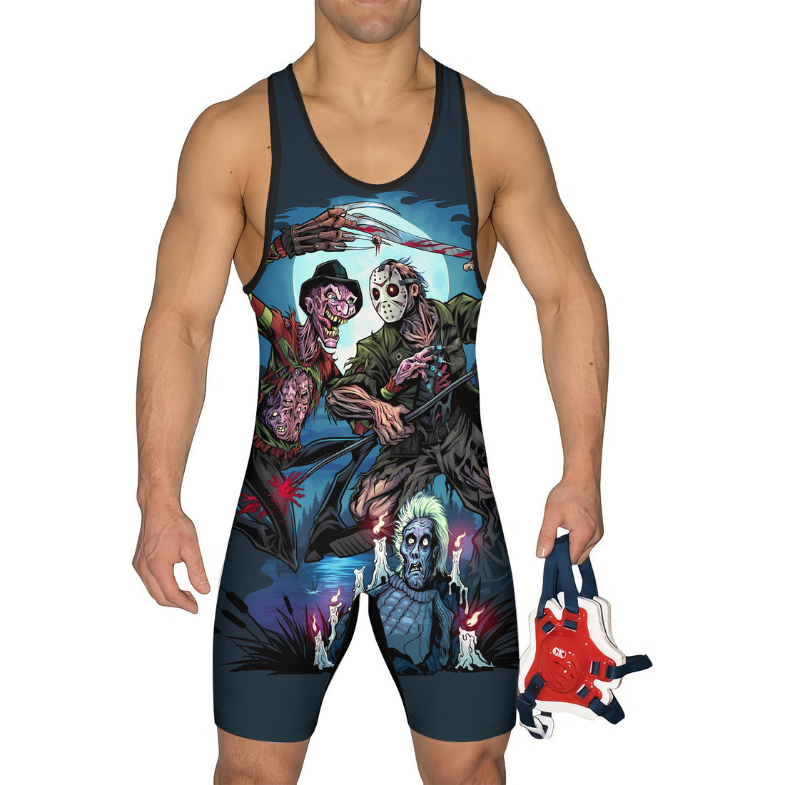 Freddy vs Jason Wrestling Singlet