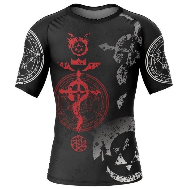 Full Metal Alchemist Rash Guard for MMA & Fitness