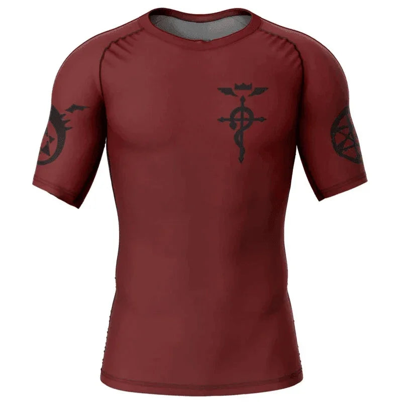 Flauel Fullmetal Alchemist Flamel Symbol Rash Guard | Anime Rash Guard