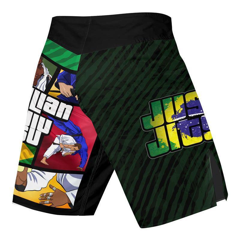 GTA Brazilian Jiu Jitsu Fight Shorts | National Flag Muay