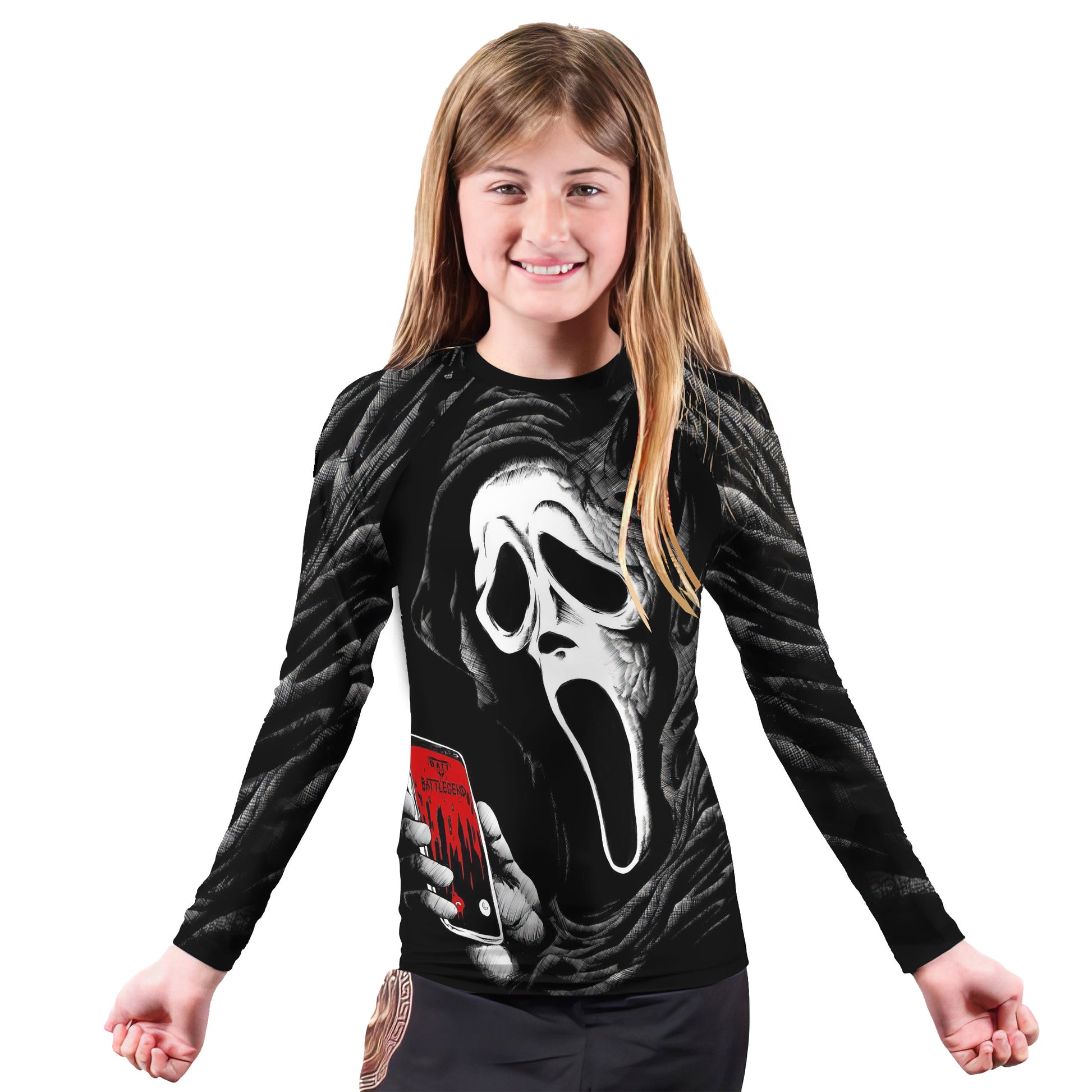 Ghostface Call Kids Rash Guard