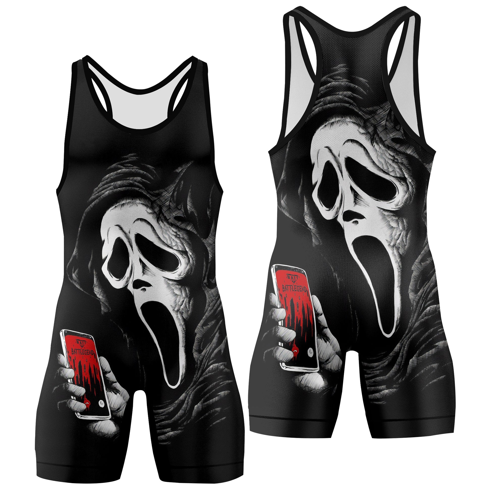Ghostface Call Wrestling Singlet
