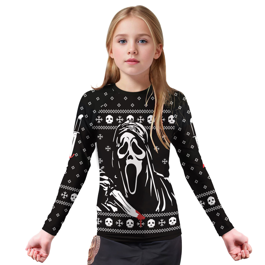 Ghostface Christmas Kids Rash Guard