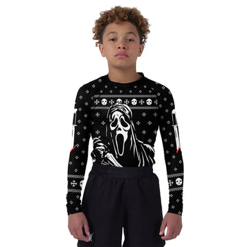 Ghostface Christmas Kids Rash Guard