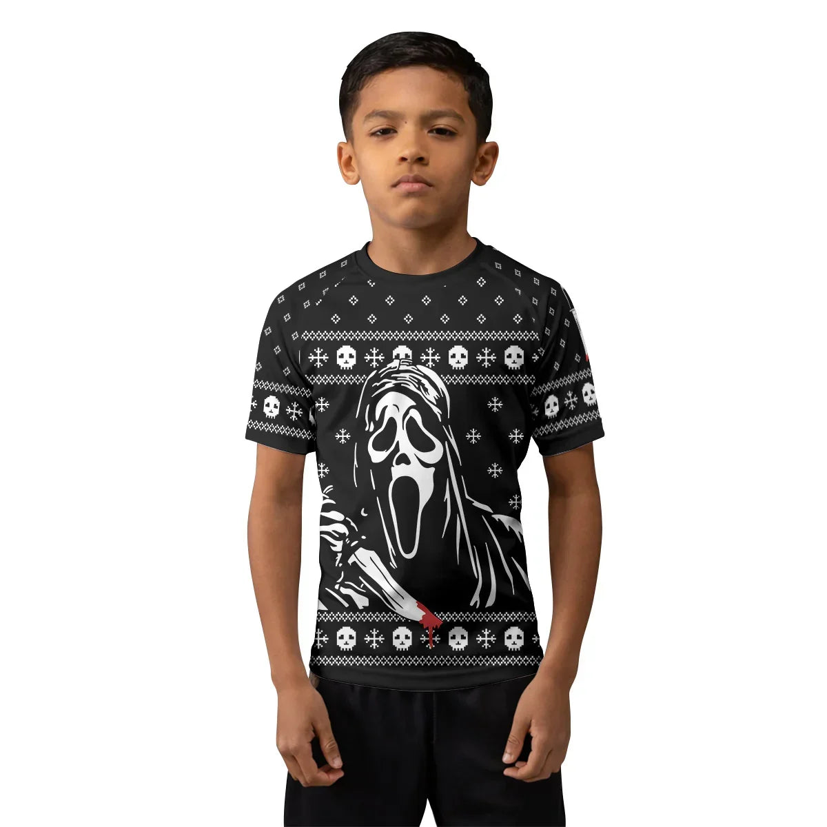 Ghostface Christmas Kids Rash Guard