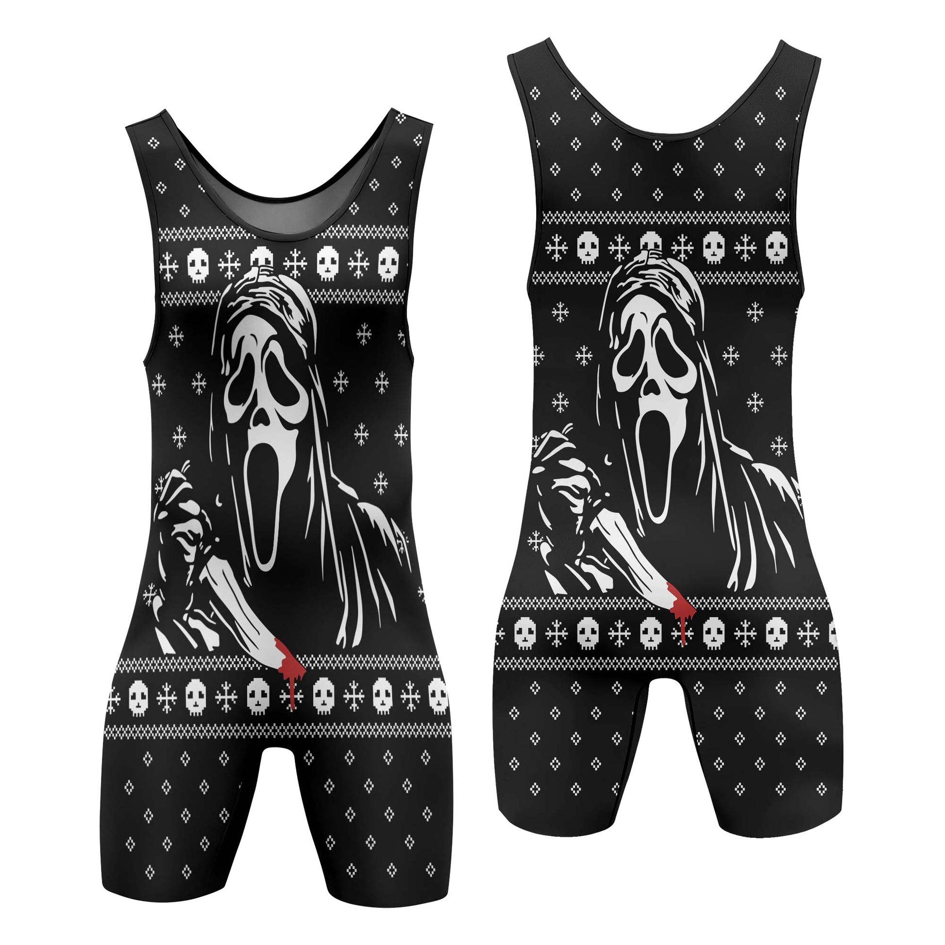 Ghostface Christmas Wrestling Singlet