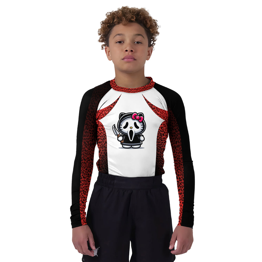 Ghostface Scream Kitty Kids Rash Guard