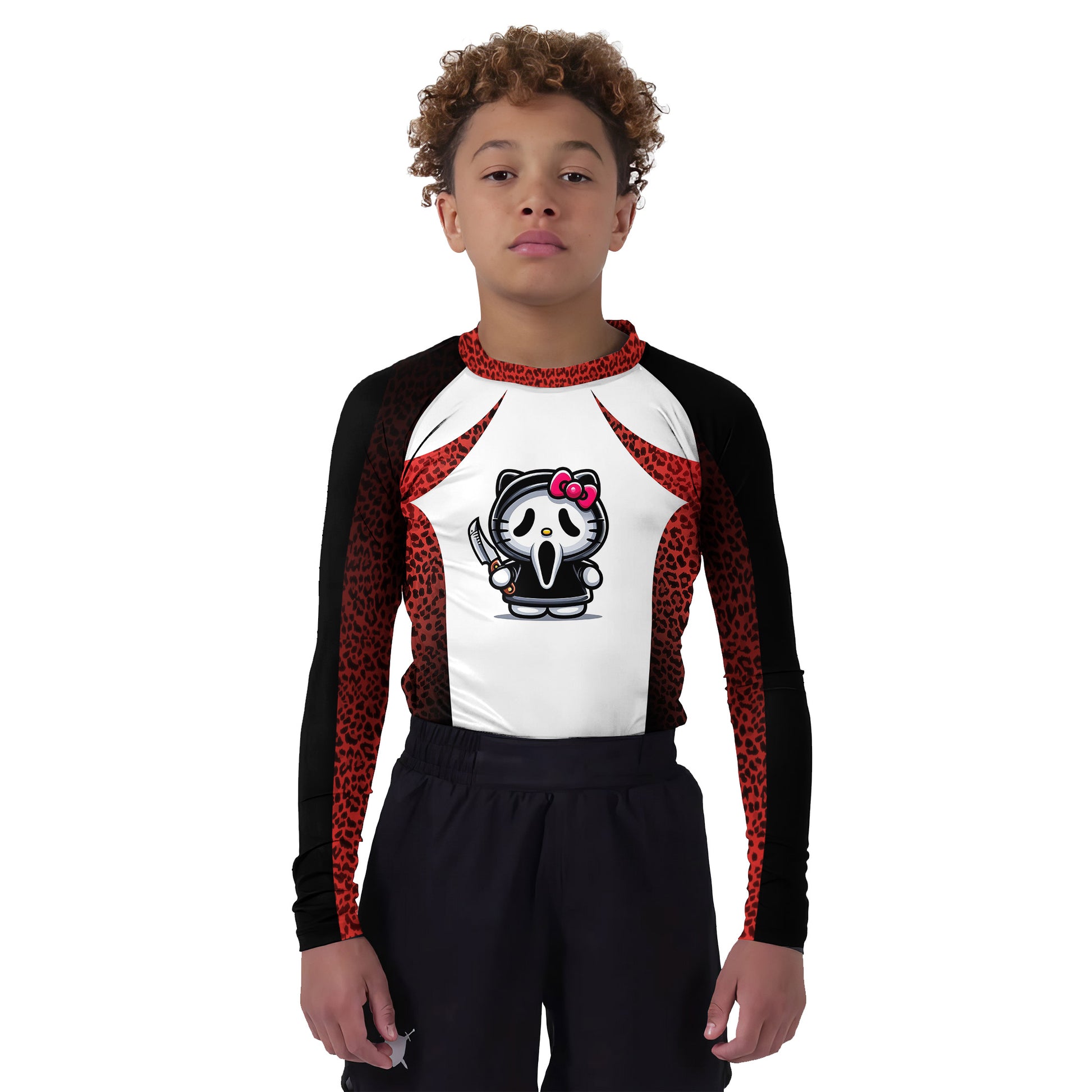 Ghostface Scream Kitty Kids Rash Guard