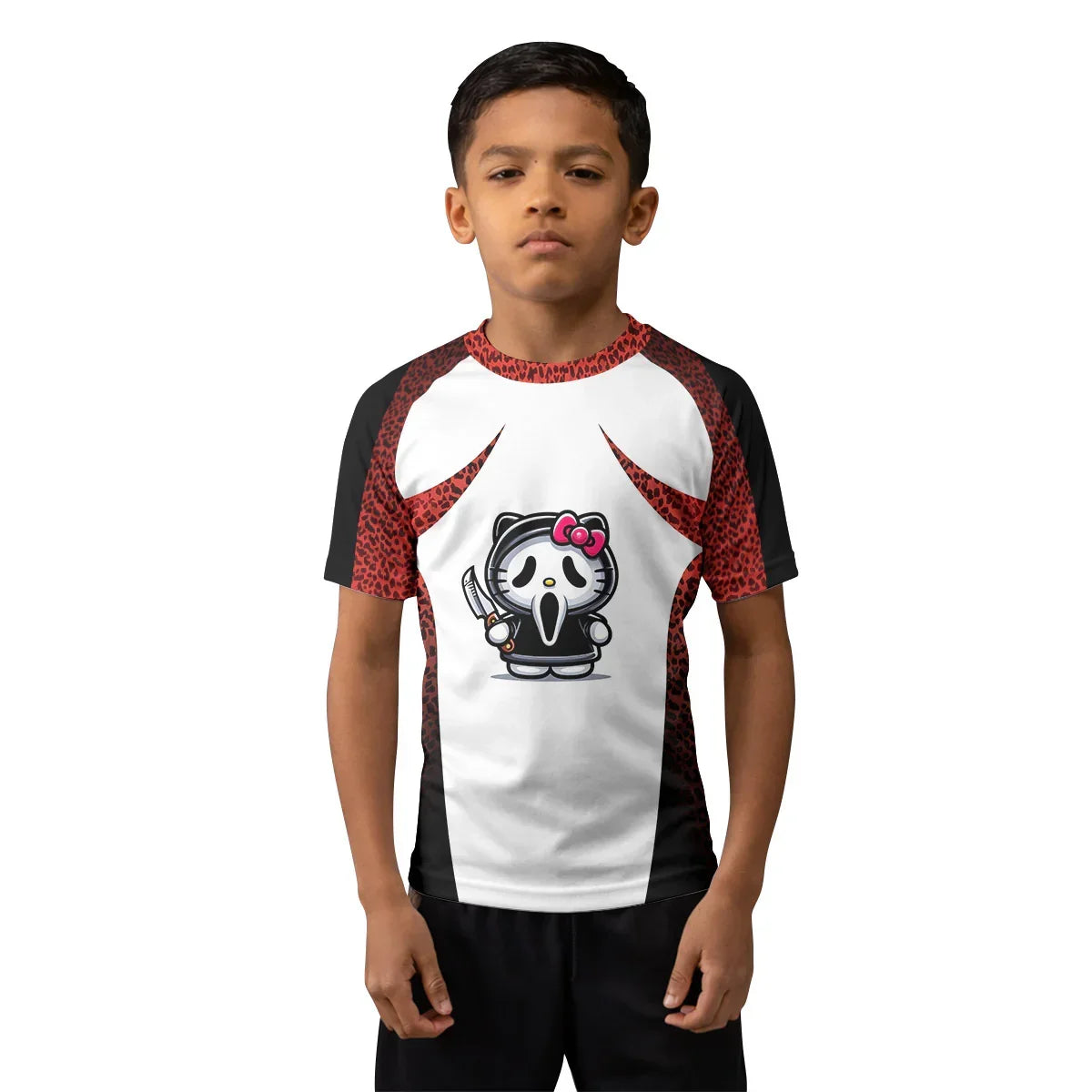 Ghostface Scream Kitty Kids Rash Guard