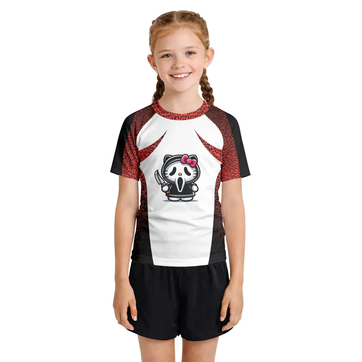 Ghostface Scream Kitty Kids Rash Guard