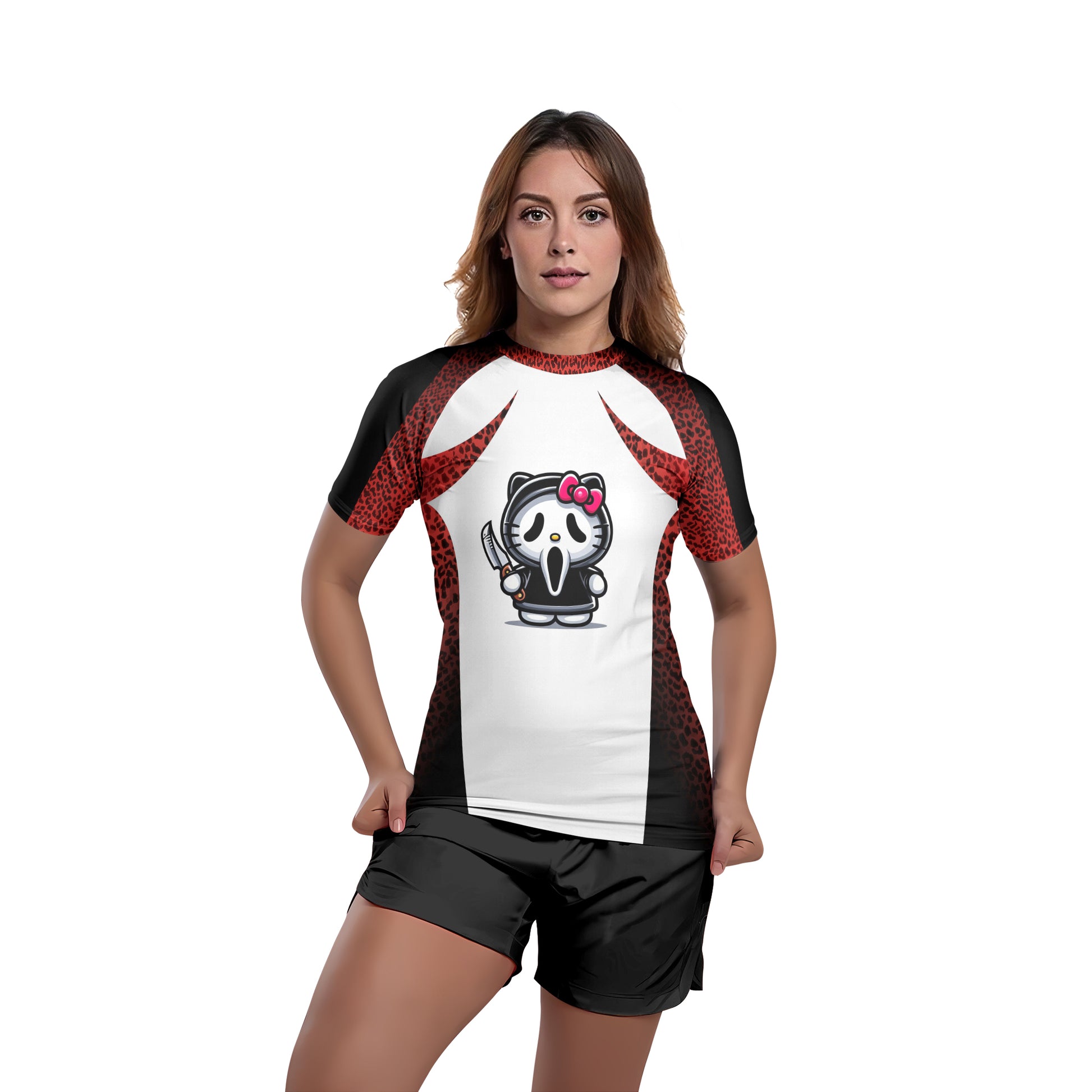 Ghostface Scream Kitty Rash Guard