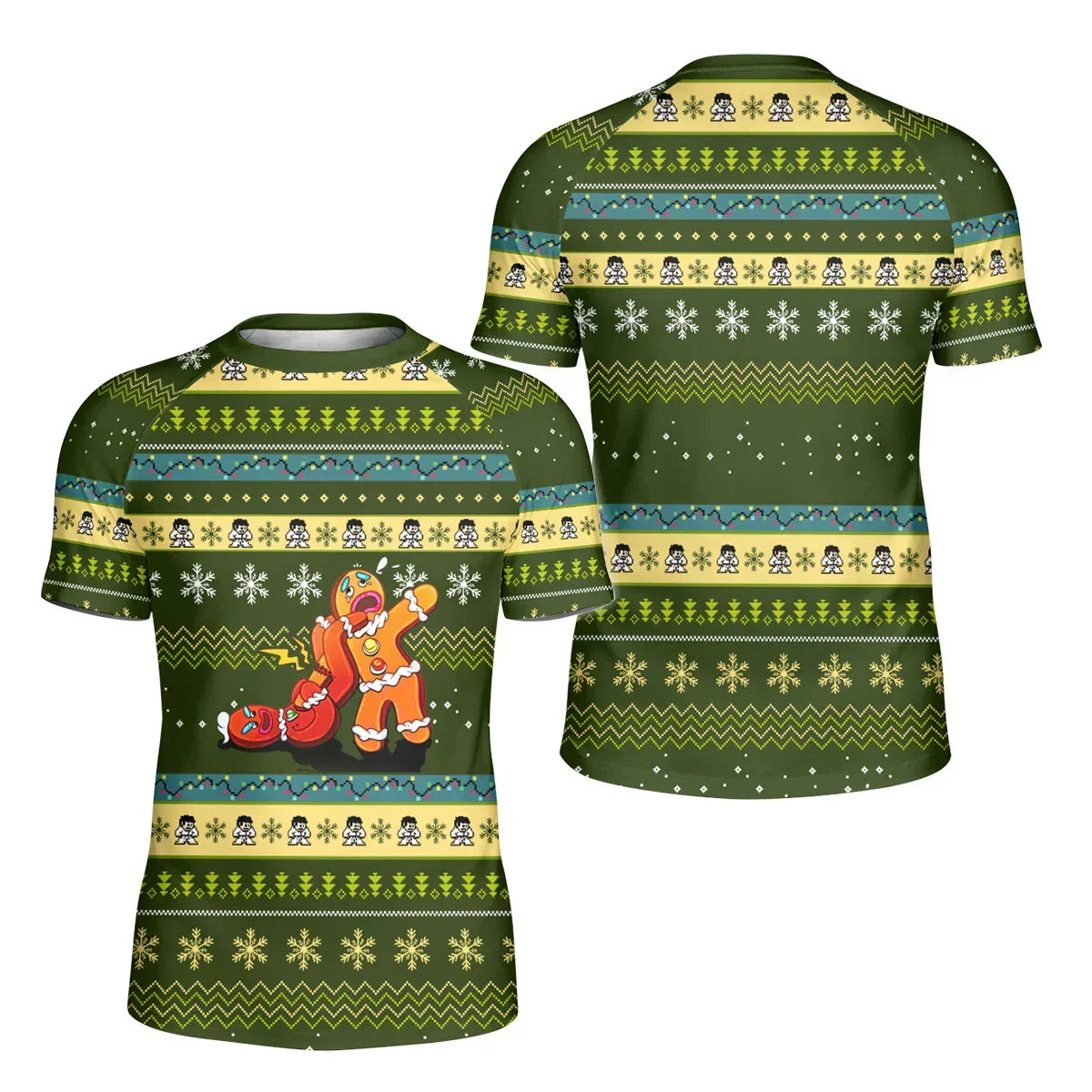 Gingerbread Jiu Jitsu Arm Bar Kids Rash Guard