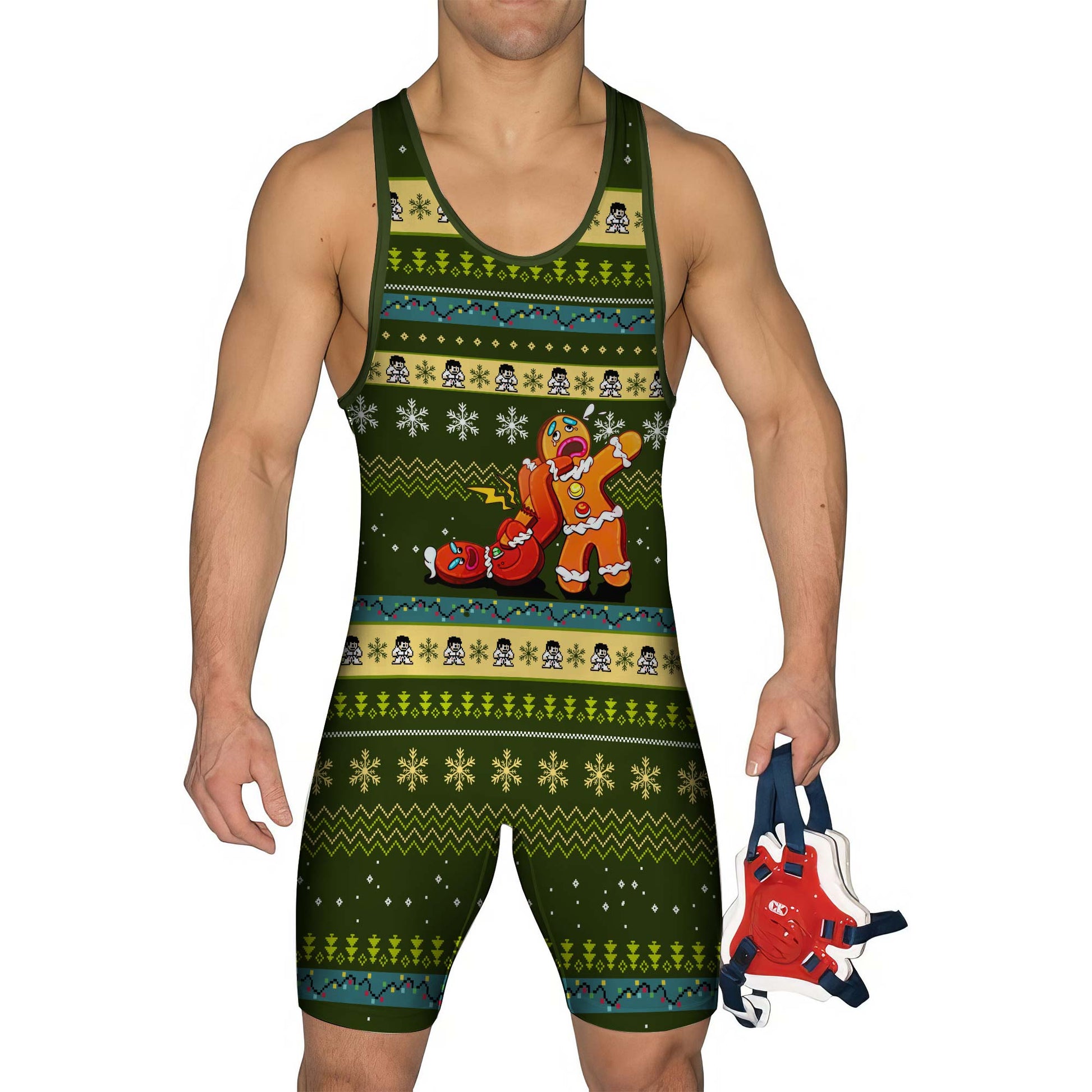 Gingerbread Jiu Jitsu Arm Bar Wrestling Singlet
