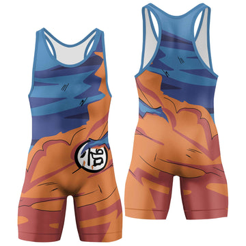 Goku Torn Gi Dragon Ball Wrestling Singlet